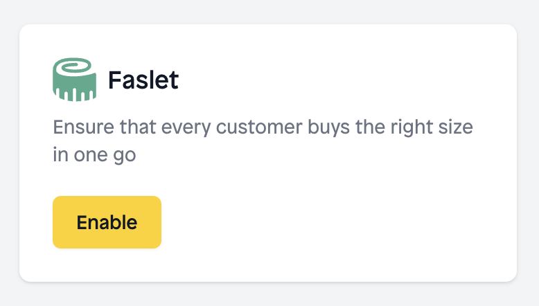 Faslet Instant Commerce integration